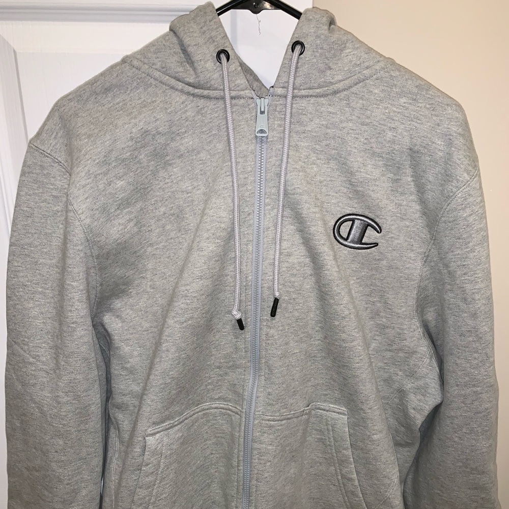 Champion Grey Zip-Up Hoodie